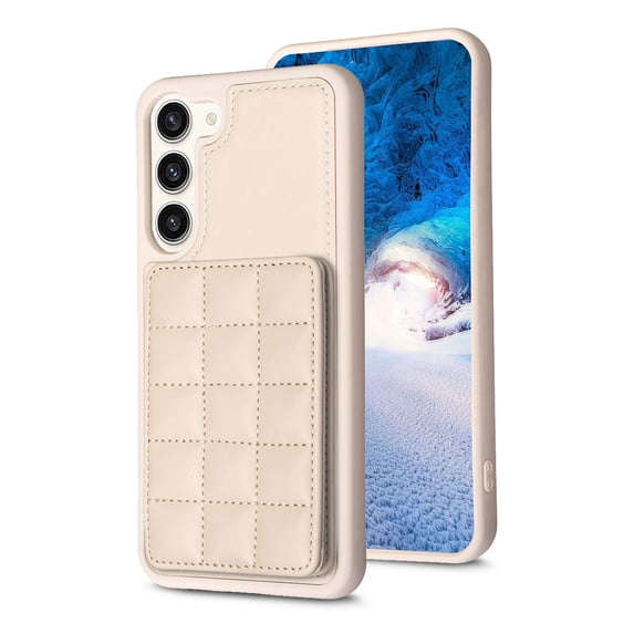 SaniMore for Samsung Galaxy A14 5G (6.6" 2023) Case, Flip PU Leather Diamond-Shaped with Built-in Card Slots, Kickstand and Shockproof Anti-drop Phone Case for Galaxy A14 5G Wallet Shell, Beige
