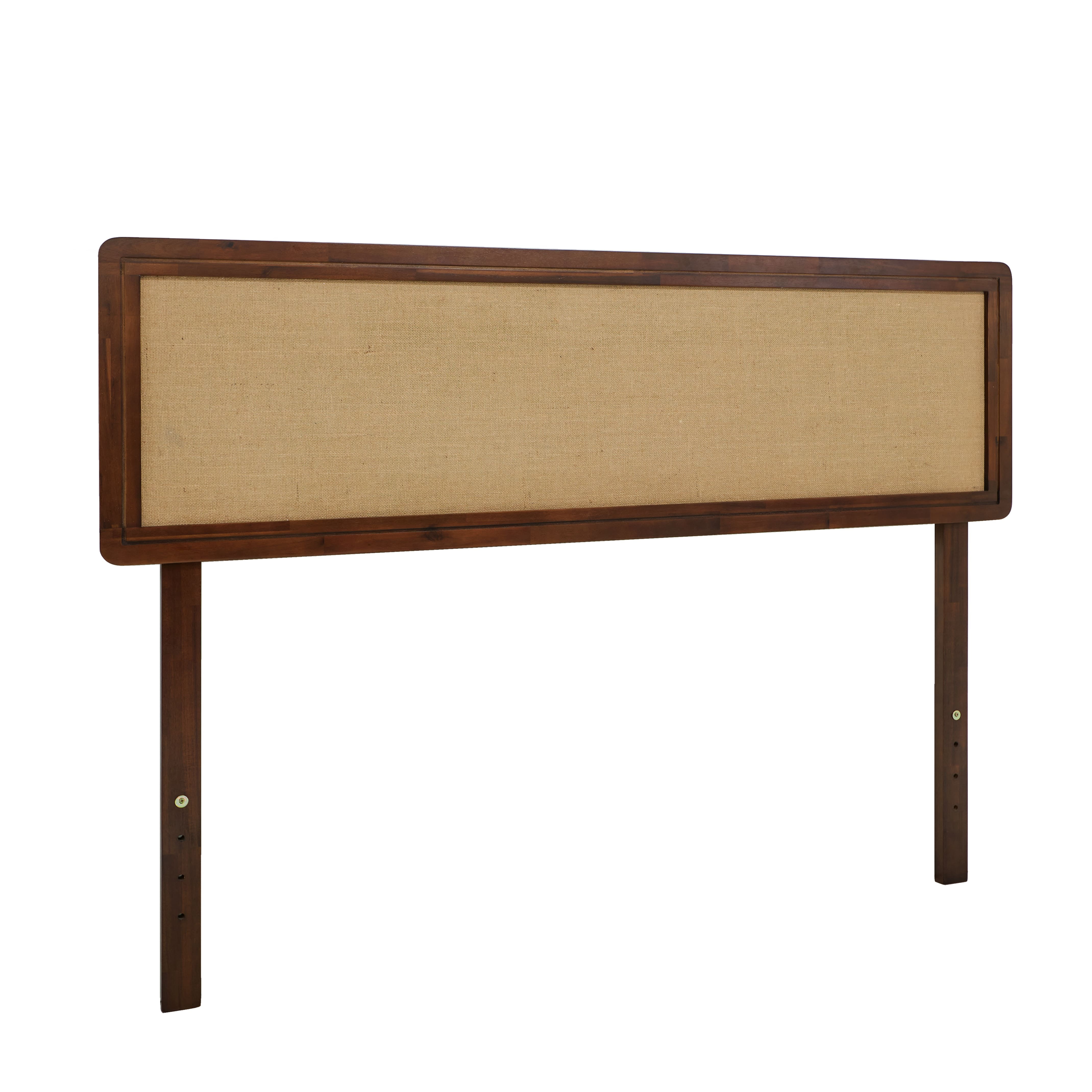 Grace Queen Size Headboard, Bohemian, Solid Wood, Walnut