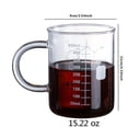 thumbnail image 3 of 1pc, Heat Resistant Glass Coffee Mug with Measurement Marks - 15.22oz Capacity - Perfect for Summer Drinks and Teacher Appreciation Gifts, 3 of 4