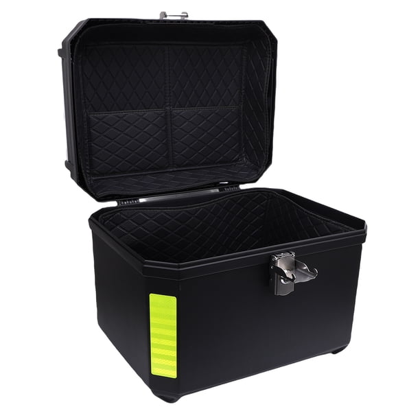 Caja Superior Trasera Para Motocicleta, Placa Inferior De Liberación Rápida A Prueba De Agua, Caja Trasera Negra De 60 L Para Motocicleta Con Bastidores Traseros