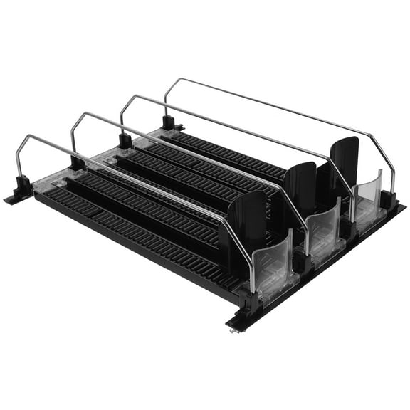 unbranded  3 Pcs Drink Pusher Cooler Mini Soda Beer Fridge Small Refrigerator for Room Black