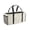 Floral Leaves, variant on Extra Large Utility Tote Bag with Wireframe, Collapsible Reusable Shopping Grocery Bag, Mesh Pockets & Velcro (Ikat Black, 23.5''Lx11''Wx11.5''H)