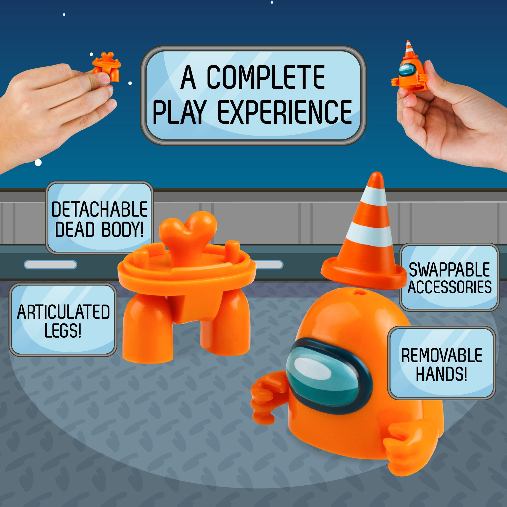 Among Us Articulated Mini Action Figures (6 Pack) in a Deluxe Box