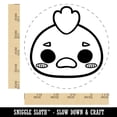 thumbnail image 2 of Charming Kawaii Chibi Chicken Face Blushing Cheeks Farm Eggs Rubber Stamp for Scrapbooking Crafting Stamping - Large 1-1/4 Inch, 2 of 7