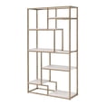 thumbnail image 2 of Furniture of America Evvi Contemporary Metal 6-Shelf Bookcase in Gold Champagne, 2 of 6