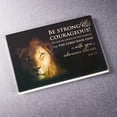 thumbnail image 3 of Christian Art Gifts Sturdy Decorative Refrigerator Scripture Magnet for Men/Women: Strong & Courageous Encouraging Bible Verse, Inspiring Lion Brown/Black Multicolor Design, Home, School, Rectangular, 3 of 3