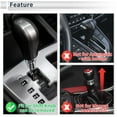 thumbnail image 3 of Unique Bargains Round Ball Shift Knob Gear Shifter Knob Carbon Fiber Stick Shifter Lever Knob for Automatic and Manual Vehicle with 3 Adapter Silver Tone 1 Set, 3 of 7