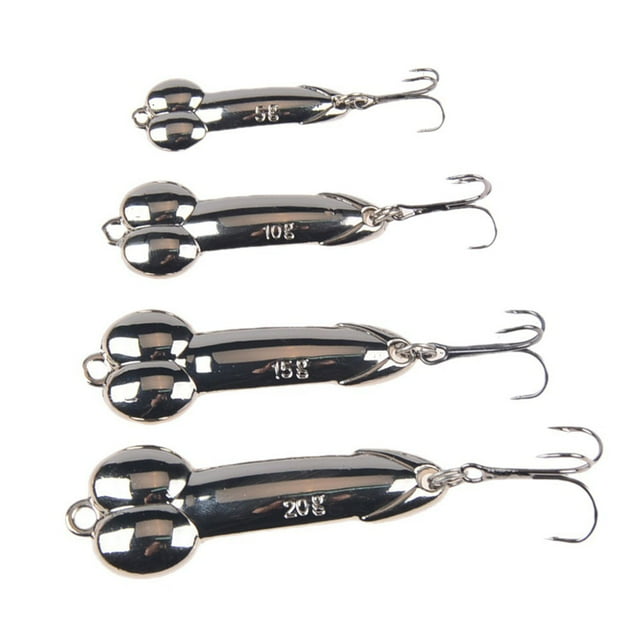 5g/10g/15g/20g Lures Bait With Treble Hooks Solid Color Long Casting Fake Fish Hook Fishing Accessory For Bass Carp
