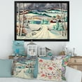 thumbnail image 3 of Designart 'Snowy Road In Countryside Winter Landscape' Traditional Framed Art Print, 3 of 4