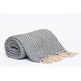 thumbnail image 1 of Harkaari, Chevron Alternate Pattern 100% Cotton Throw with Fringe Ends, Oversized: 50" x 70", 1 of 3