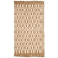 SAFAVIEH Natural Fiber Jakov Geometric Jute Area Rug, Natural/Ivory, 3