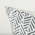 thumbnail image 5 of Mercana Jennelle Cream W/ indigo Print Linen Square Decorative Pillow Cover, 5 of 6