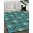 thumbnail image 3 of Ahgly Company Machine Washable Indoor Round Transitional Deep-Sea Green Area Rugs, 5' Round, 3 of 7