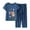 Blue, variant on Womens Outfit Set Elderly Floral Print Summer Suit Mother Short Sleeve Cotton Silk Elderly Summer Clothes Trousers Suit Two Piece Set Blue 2Xl