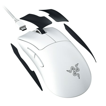 Razer - DeathAdder V3 Pro Lightweight Wireless Optical Gaming Mouse with 90 Hour Battery - White