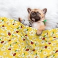thumbnail image 3 of Naloa Chamomile And Ladybug Dog Blanket, 3 Sizes Cat Blanket for Indoor Cats Large Medium Small Dog Gifts-Small, 3 of 8