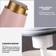 thumbnail image 3 of Dispensador de jabón de manos en loción de cerámica, bomba fácil de presionar, dispensador de desinfectante de manos para baño recargable, 3 of 5