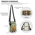 thumbnail image 6 of HELLHERO Capybara Daisy Frame Double Zipper Cross Body Purse for Women Daily Use Sling Bag Polyester 4.33x1.97x7.09, 6 of 7