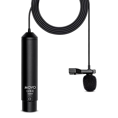 Buy Movo LV4C Cardioid XLR Lavalier Microphone Phantom Power with