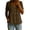 392#Brown, variant on Women's Cotton Linen Gauze Tunic Top V Neck Button Down Empire Waist Peplum Design Lightweight Casual Summer Blouse Yellow 2XL