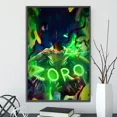 thumbnail image 3 of Póster autoadhesivo de One Piece Zoro Luffy, papel tapiz de dibujos animados para decoración del hogar, pintura impresa, arte de pared de anime, clásico, sangre caliente, 3 of 5