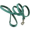 thumbnail image 3 of Genuine Leather Dog Leash 4-Feet Wide Cyan (Small: 3/8" Wide), 3 of 3