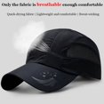 thumbnail image 3 of Gorra de béisbol deportiva para hombre y mujer, de secado rápido, Snapback sólido, color negro, para correr, Golf, Canadá, 2022, 3 of 4