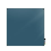 Ghent HMYSN44DM Harmony Glass Whiteboard with Square Corners, 4 x 4 ft. - Denim
