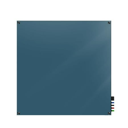Ghent HMYSN44DM Harmony Glass Whiteboard with Square Corners, 4 x 4 ft. - Denim