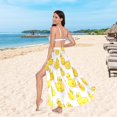 thumbnail image 6 of FORMRS Womens Beach Sarong Semi-Sheer Bikini Wrap Skirt Swimsuit Cover-ups, Yellow Rubber Ducks, 6 of 7