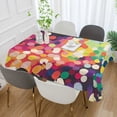thumbnail image 2 of Yayeee Tablecloths 60" x 90" Rectangle Wrinkle Resistant Party Table Cover, Green Colorful Circles, 2 of 8