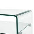 thumbnail image 4 of Heavenly Collection Glass Coffee Table with Shelf in Clear, Clear Glass Coffee Table with Shelf, Waterfall Coffee Table with Shelf, Coffee Table with Shelf, 4 of 9