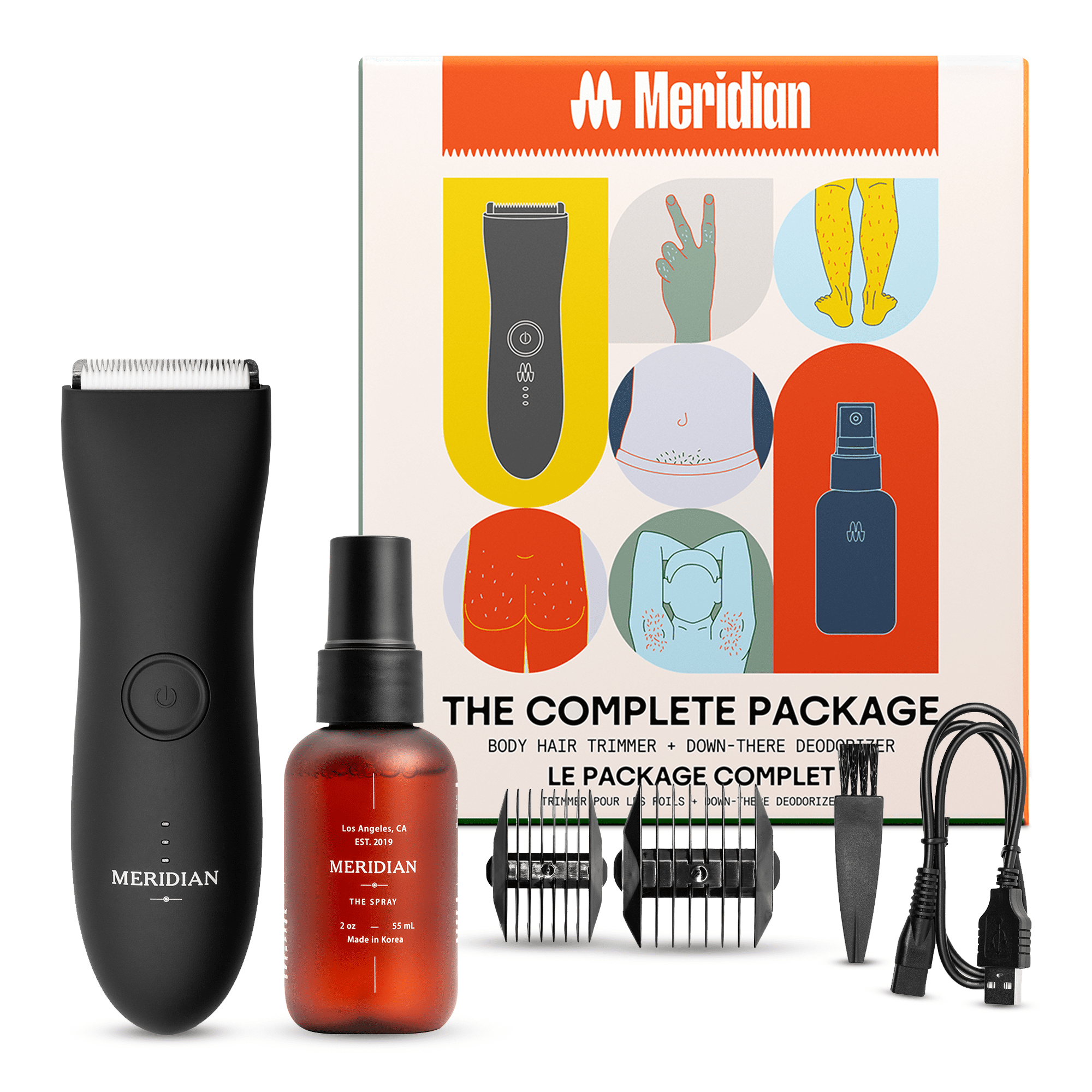 Meridian Complete Package features The Trimmer for grooming men & women body Spray, 2 pc kit - Walmart.com