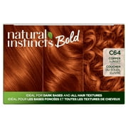 Clairol Natural Instincts Bold Hair Dye, Permanent Hair Color, C64 Copper Sunset, 1 Application
