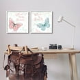 thumbnail image 2 of Believe In Dreams Butterflies Animals & Insects Graphic Art White Framed Art Print Wall Art, Set of 2, 2 of 8