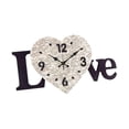 thumbnail image 3 of Reloj de pared con forma de corazón, adorno irregular, romántico, elegante, para baño, oficina, comedor, decoración del hogar., 3 of 9