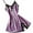 Purple, variant on Women's Full Slip Dress Adjustable Straps Silky Under Dress Lingerie Nightgown Purple