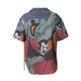 thumbnail image 6 of Lsque Scooby-Doo print Men's Cuban Collar Short Sleeve Shirt Summer Beachwear Casual Button Down Fashionable Vacation Leisure Shirt-4X-Large, 6 of 7