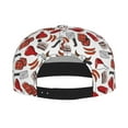 thumbnail image 2 of Hirioo Red Food for Baseball Cap Men Cap Flat Brim for Men Women Teens Adjustable Baseball Cap, 2 of 7