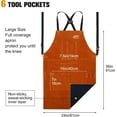 thumbnail image 6 of Leather Work Apron 24" X 36", ARCCAPTAIN Heat Flame Resistant Cowhide Blacksmith Aprons with 6 Tool Pockets for Welders Men Women, Adjustable M to XXXL-Brown, 6 of 8