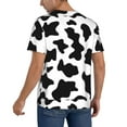 thumbnail image 6 of Easygdp Milk Cow Men's Muscle T-Shirt Men's Baseball Short Sleeves, for Gym Workout Athletic with Button - Large, 6 of 9