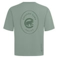 thumbnail image 3 of Men's Levelwear Green Chicago Cubs Signet Oversized Luxe Signature Knit T-Shirt, 3 of 3