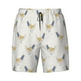 thumbnail image 4 of Lsque Mens Swim Trunks Funny Chicken Pattern - Bathing Suit Compression Liner - Beach Swim Shorts Swimwear - (S-3XL) - Stretch Quick Dry -Medium, 4 of 9