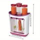 thumbnail image 1 of Children's Fruit Mud Squeezer Household Kitchen Dispenser, Food Supplement Making, Manual Baby Food Supplement Storage Bag, Food Supplement Maker, Halloween, Thanksgiving And Christmas Gift, 1 of 4