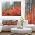 thumbnail image 1 of Fougère Rouge dans la Buée Automne Fay - Photo de Paysage Impression sur Toile, 1 of 3