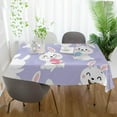 thumbnail image 5 of 54"x54" Easter Bunny Egg Rectangle Tablecloth Spill-Proof Polyester Table Cloth Table Cover for Kitchen Dining Picnic Holiday Party Decoration, 5 of 7
