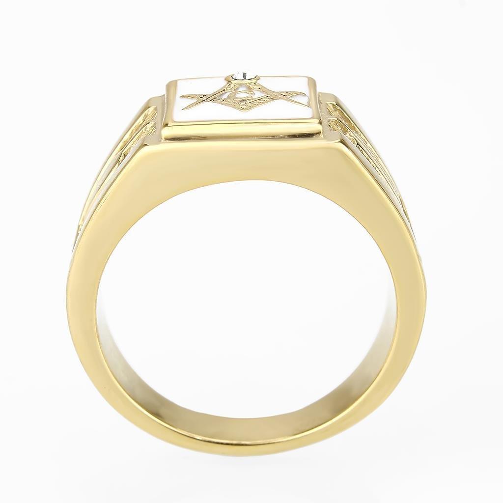 Mens Gold Rings Stainless Steel Masonic Anillo Oro Compromiso Regalo Para Hombre Acero Inoxidable