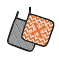 thumbnail image 2 of Carolines Treasures CJ1046-XPTHD Letter X Chevron Orange and White Pair of Pot Holders, 7.5HX7.5W, multicolor, 2 of 2