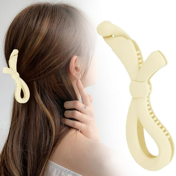 Banana Clip Hair Clips Bow For Thick Hair Strong Hold Ponytail Holder Interlocking Styling Clips Barrettes Styling Accessories For Women,A