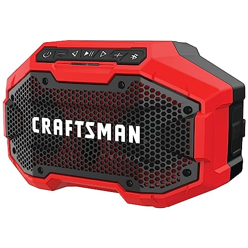 CRAFTSMAN V20 Altavoz Bluetooth inalámbrico portátil, solo herramienta (CMCR001B), rojo